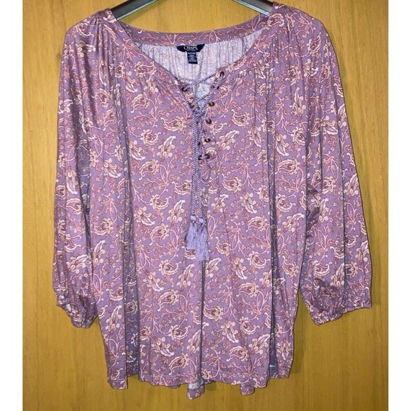Chaps pink and purple casual top Size XXL NWOT - Picture 1 of 2